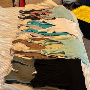 Nikibiki Women's Tank Tops - Black, Green, Blue, Brown, Cream (11 Tops)